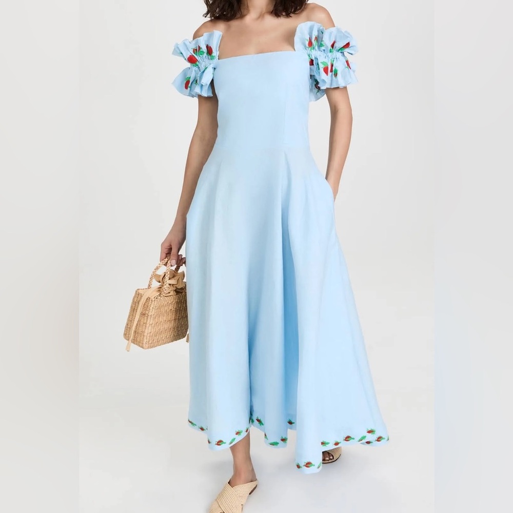 Fanm Mon Alanya Dress in blue. Size Small. Worn once!